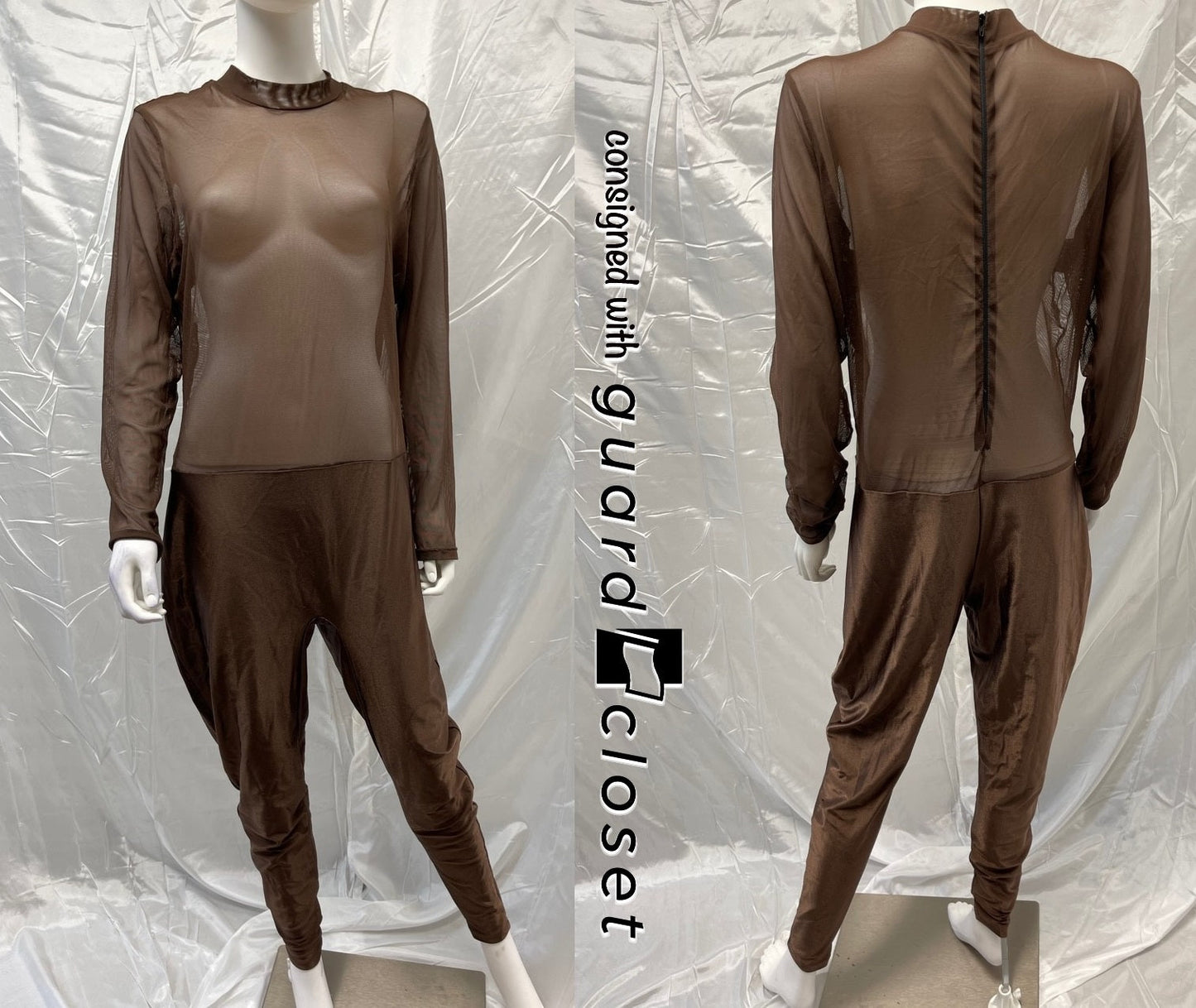14 brown long sleeve mock neck unitards by Team Go Figure