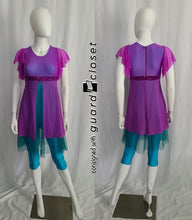 Load image into Gallery viewer, 19 total aqua/purple uniforms

