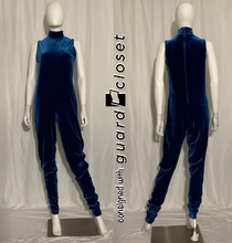 Load image into Gallery viewer, 10 solid blue sleeveless Dance Sophisticates unitards

