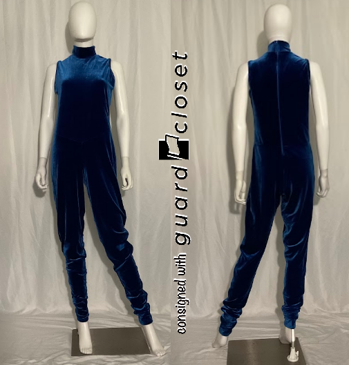 10 solid blue sleeveless Dance Sophisticates unitards