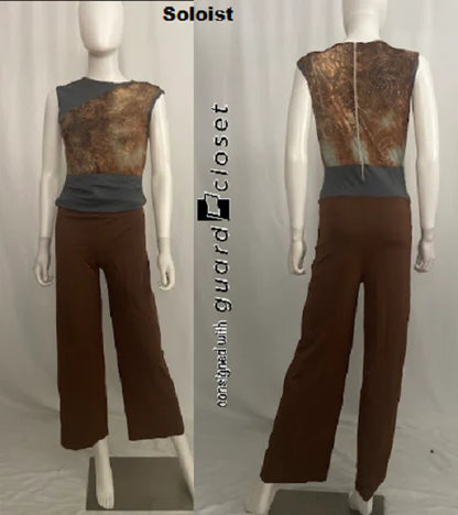 15 gray brown asymmetrical neckline unitards + 1 soloist by Georgie Girl