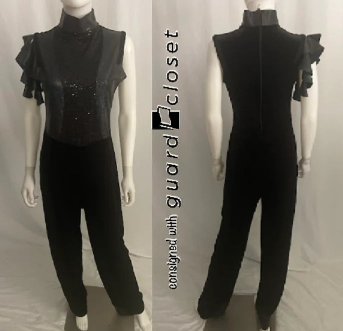 13 black sleevless skirted unitards +1 unitard