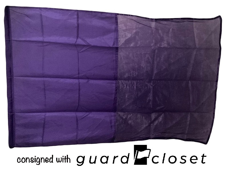 7 purple block flags