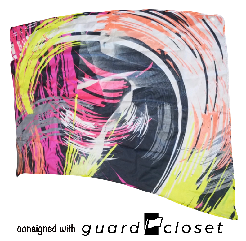 5 multi color neon black flags guardcloset