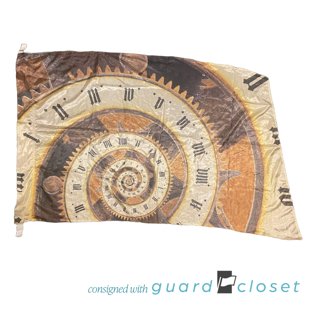 11 Beige Bronze Time Clock Spiral Gears Flags by Band Shoppe