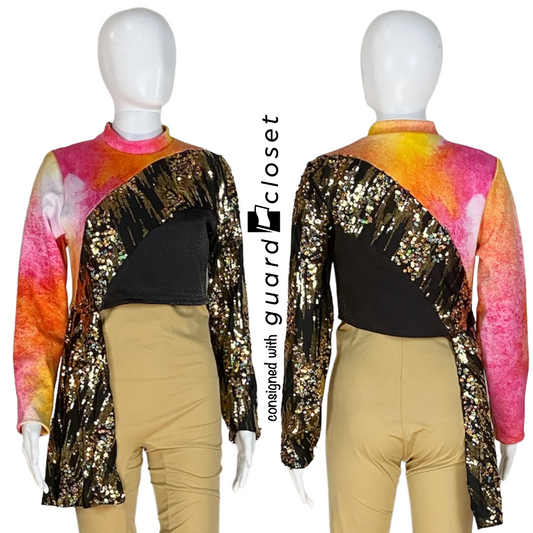 23 Orange Pink Black Gold Performance Tops by Showday