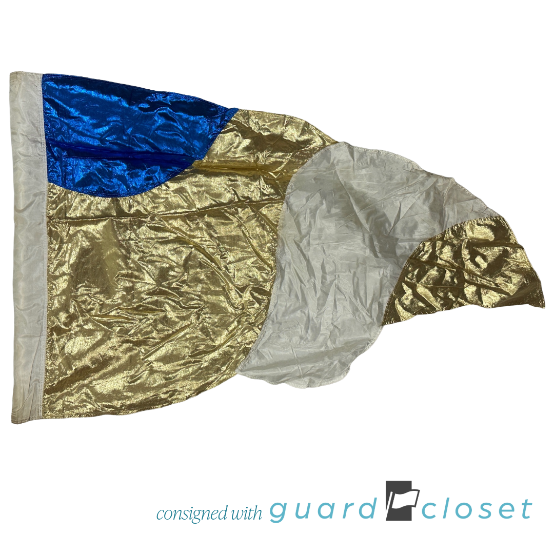 12 Blue and gold with white flags by American Band