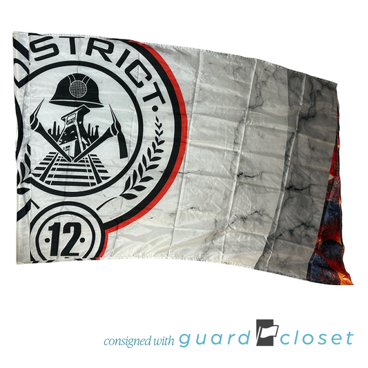 15 Red White Gray Hunger Games District 12 Flags
