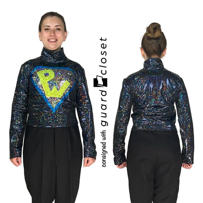 30 Teal Black JHD Designs Performance tops