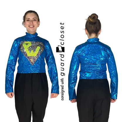 30 Teal Black JHD Designs Performance tops
