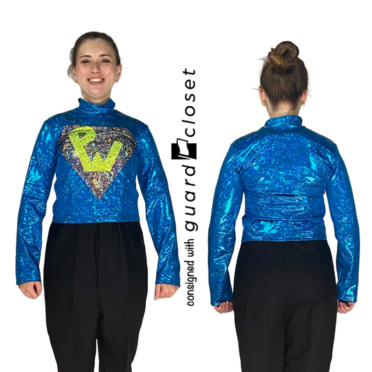 30 Teal Black JHD Designs Performance tops