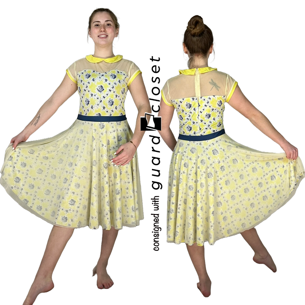 18 Yellow Navy White flower Band Shoppe Dresses