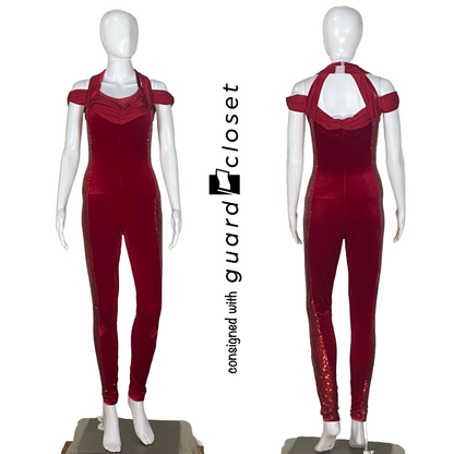 13 Red Sleeveless Unitards by A Wish Come True