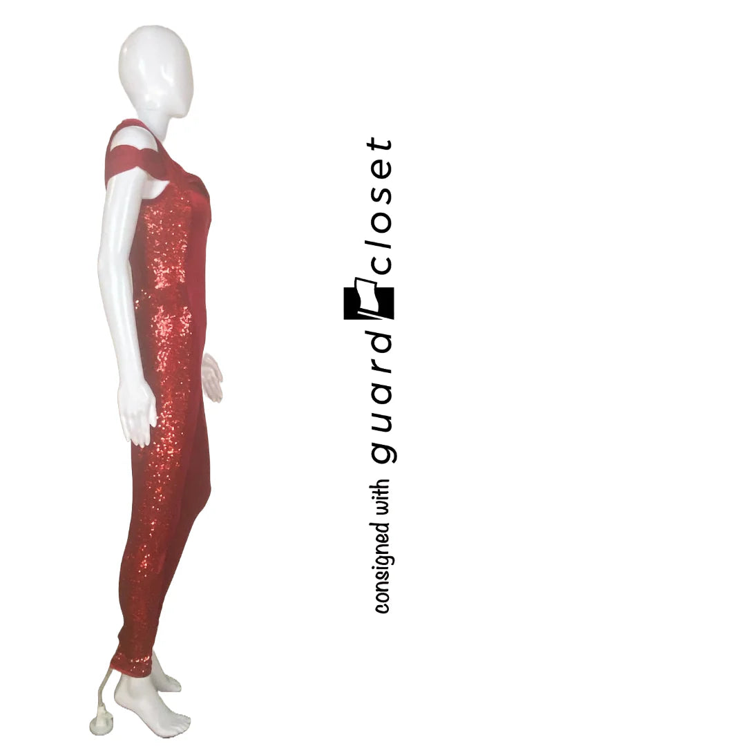 13 Red Sleeveless Unitards by A Wish Come True