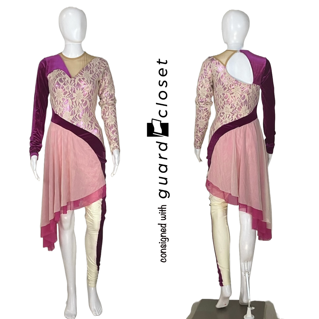 13 shades of pink ivory single leg unitards by A Wish Come True