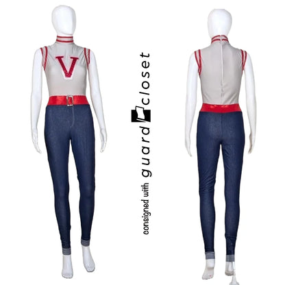 12 blue red varsity letterman unitards & jackets by A Wish Come True
