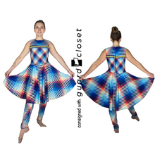 Load image into Gallery viewer, 17 Multicolor Stripe Sleeveless Unitards by Style Plus
