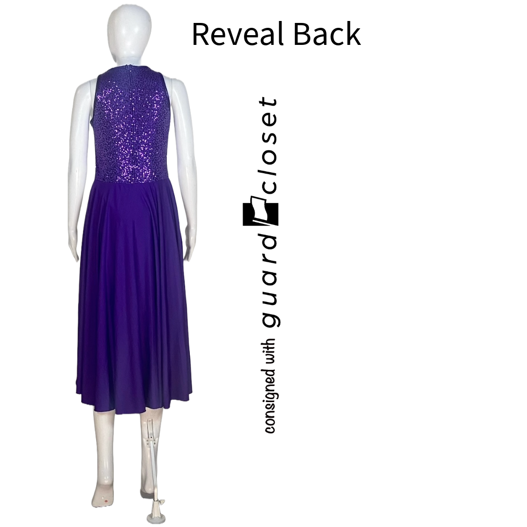 12 Sleeveless Red or Blue to Purple Convertible Reveal Costume by Dance Sophisticates