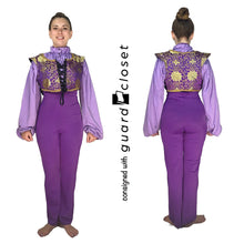 Load image into Gallery viewer, 16 Total Purple Gold Black Varied Dresses, Unitards &amp; Vests
