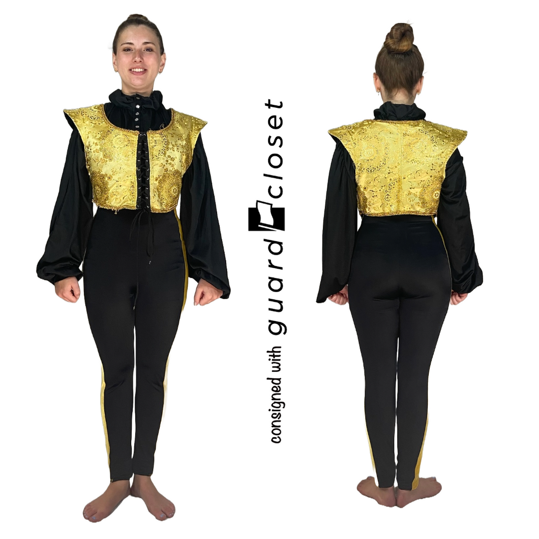 16 Total Purple Gold Black Varied Dresses, Unitards & Vests