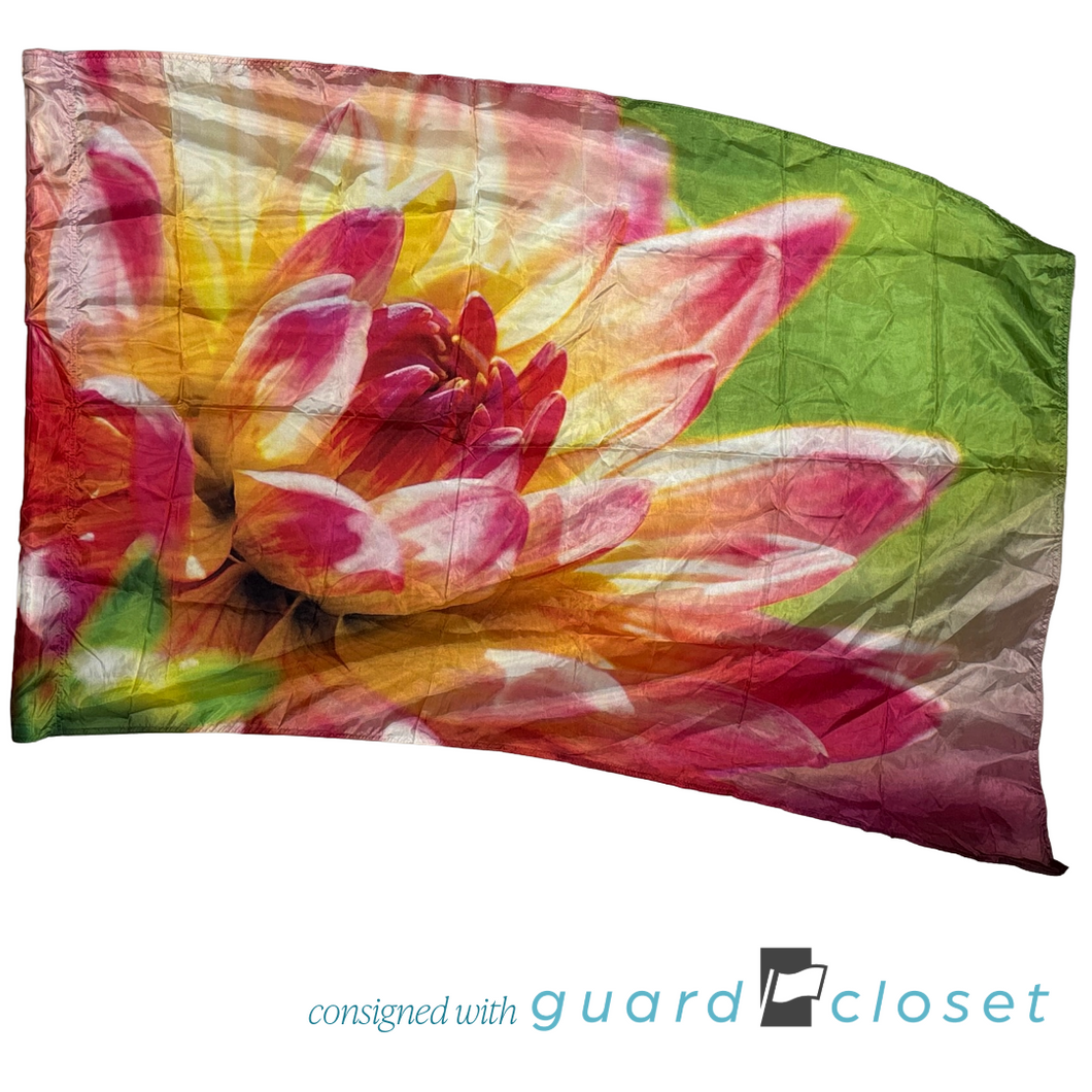 7 Pink Flower Floral Flags 511060  by Band Shoppe