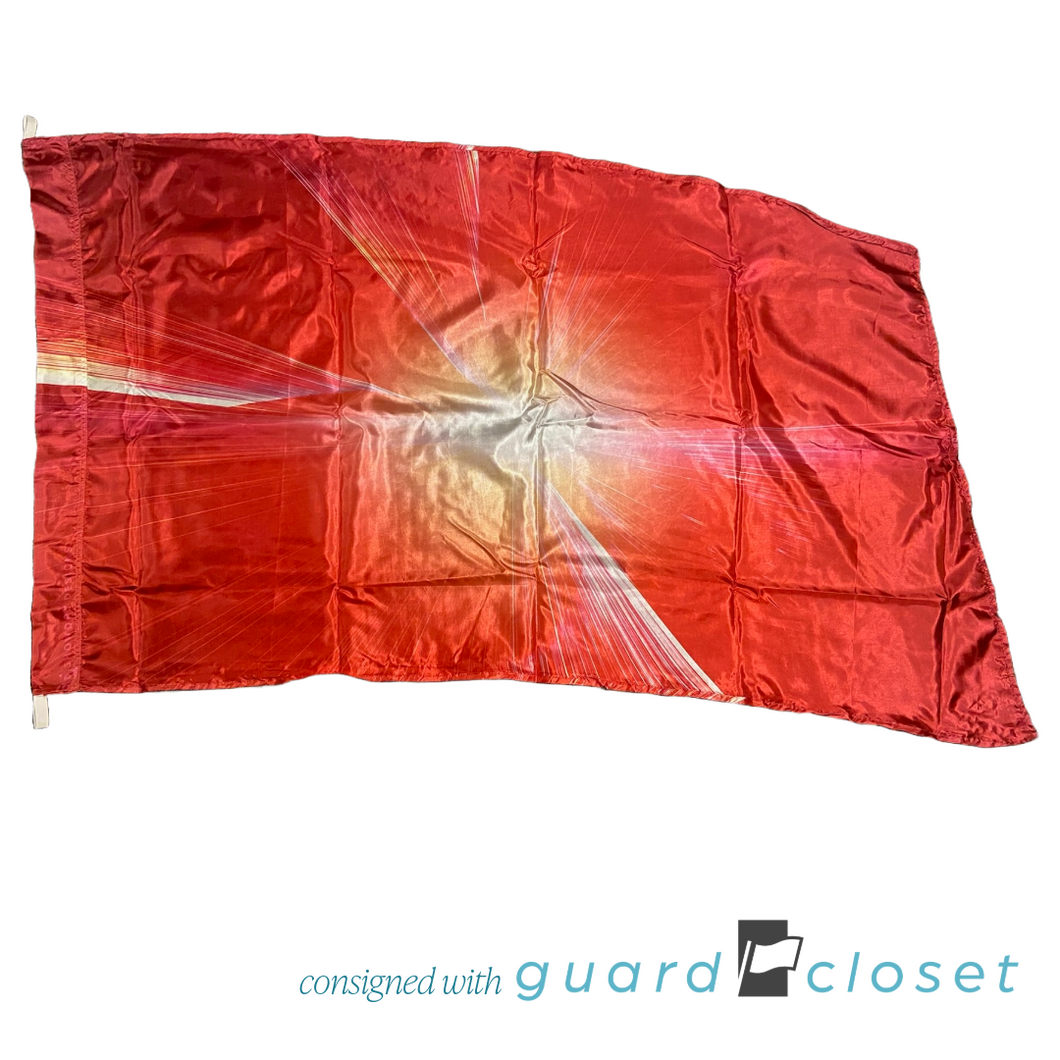 12 Red Beams of Light Flags by Showday