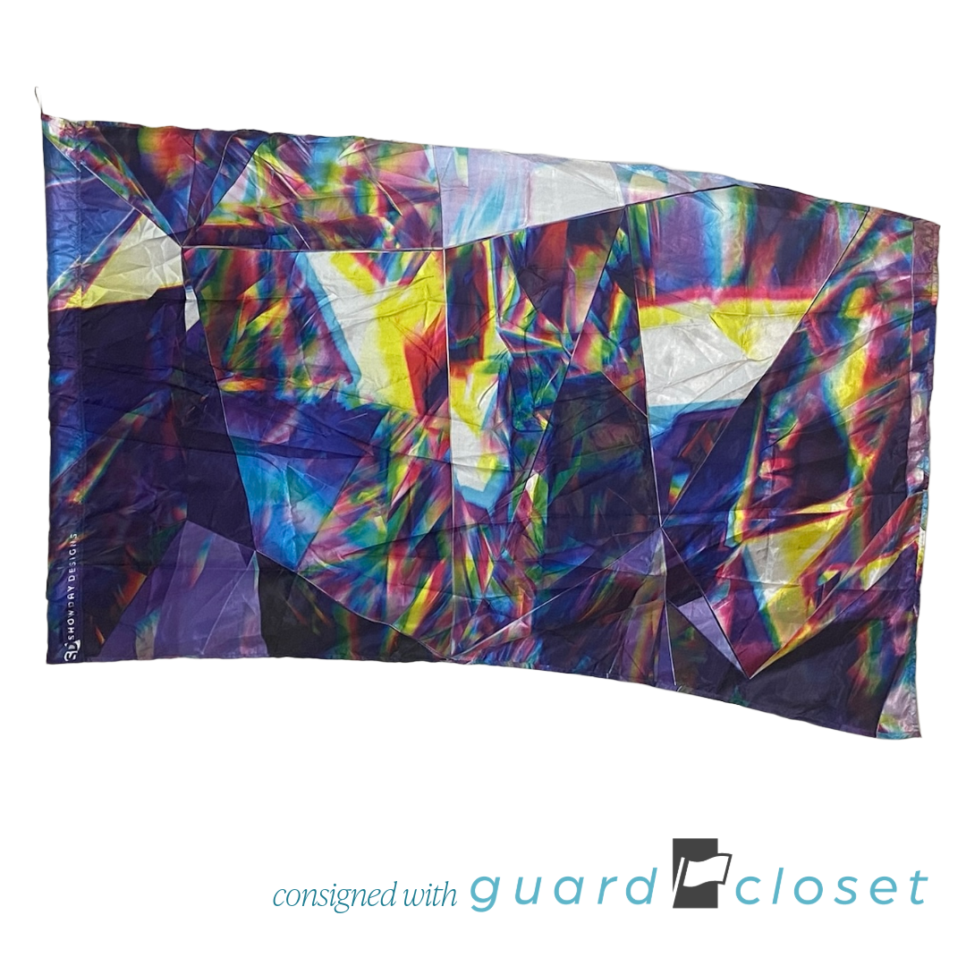 4 Multicolor Prism Glass Flags by Showday