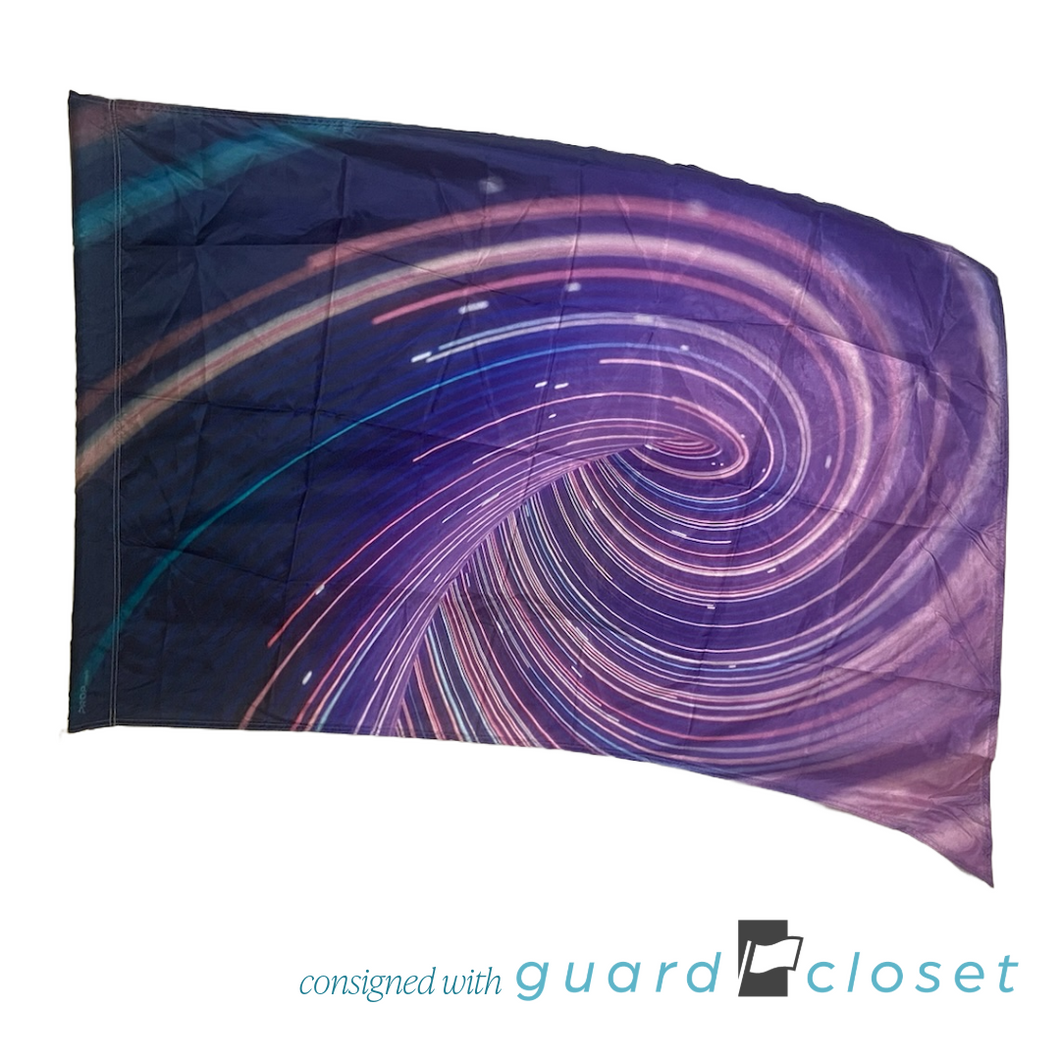 18 Purple Blue Swirl Vortex Flags by Prop Vinyls