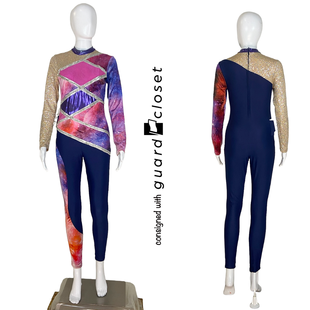 12 Shades of Blue Pink Purple Unitards with Attached Battery Operated Lights by Band Shoppe