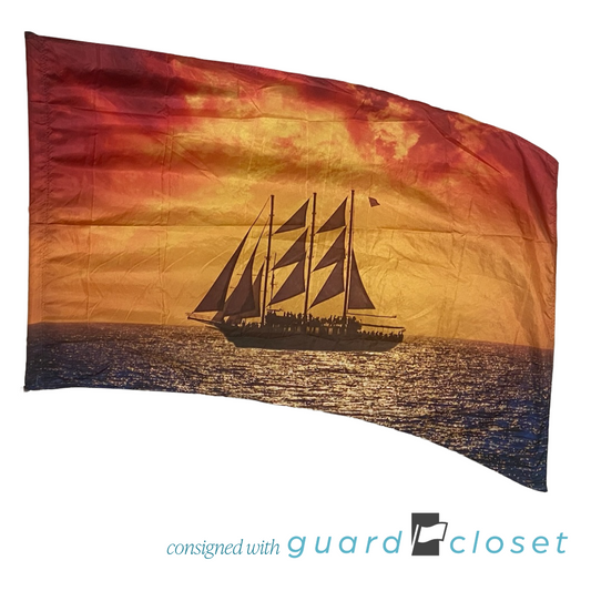 Shades of Red and Orange Ship Silhouette Flags | McCormicks | Set of 12