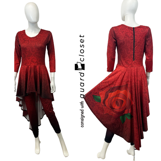 7 Skirted red rose unitards by StylePlus