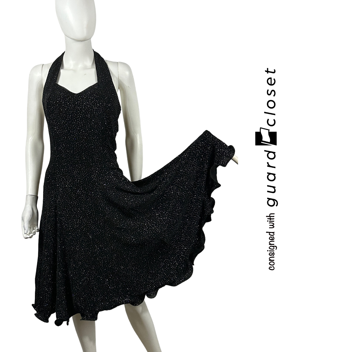 9 Black Halter Swing Dresses