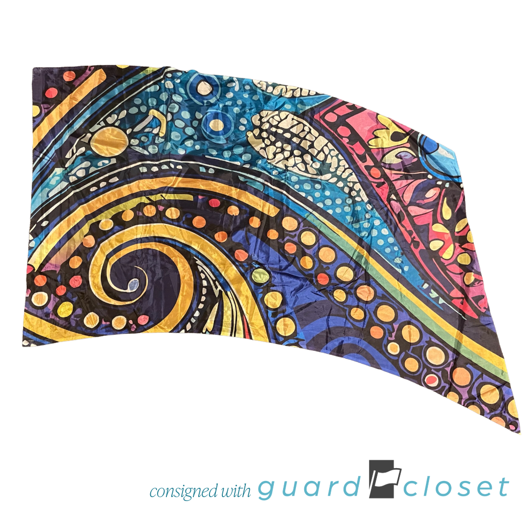 24 Multi Color Paisley Beadwork Flags