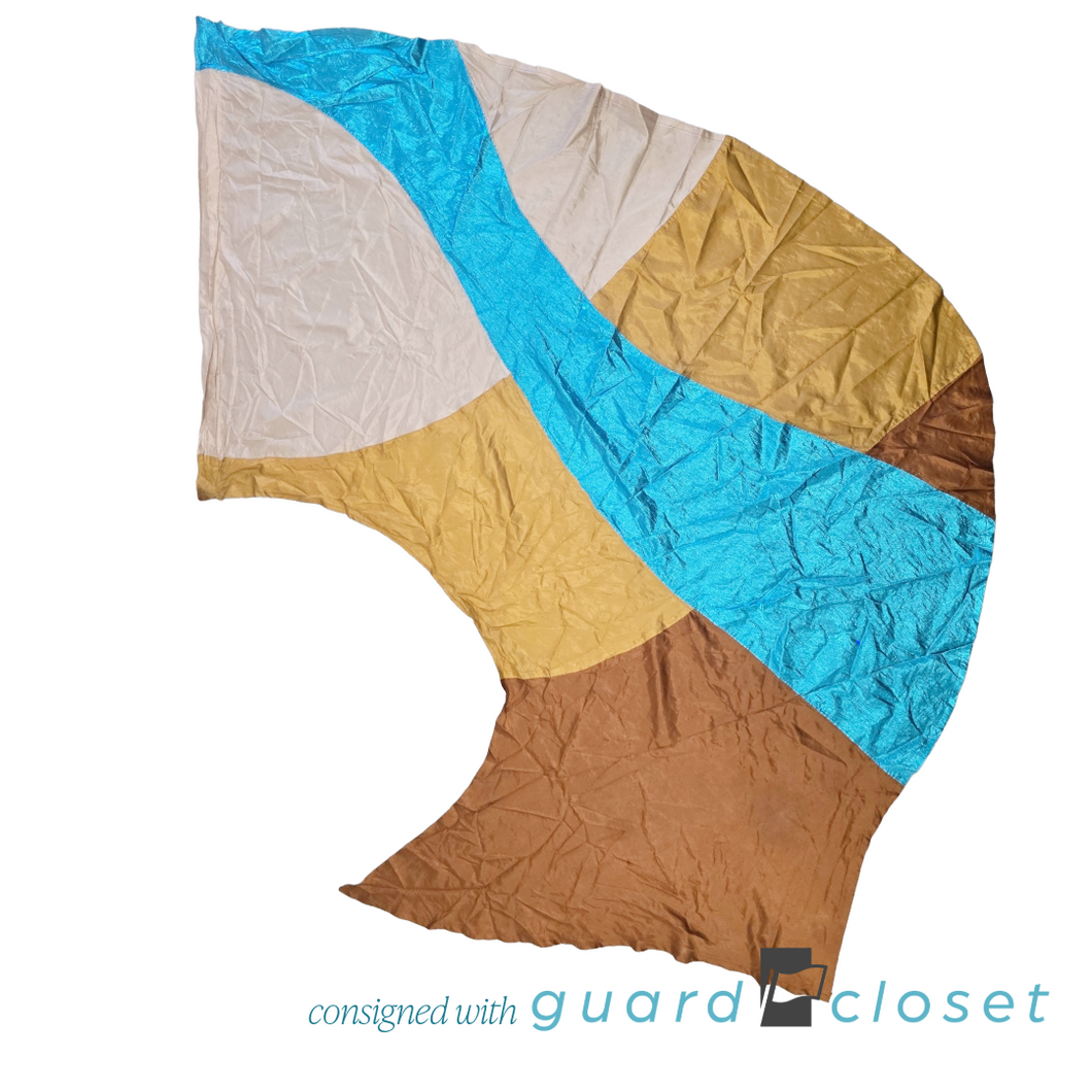 7 Aqua Tan Brown Swing Flags