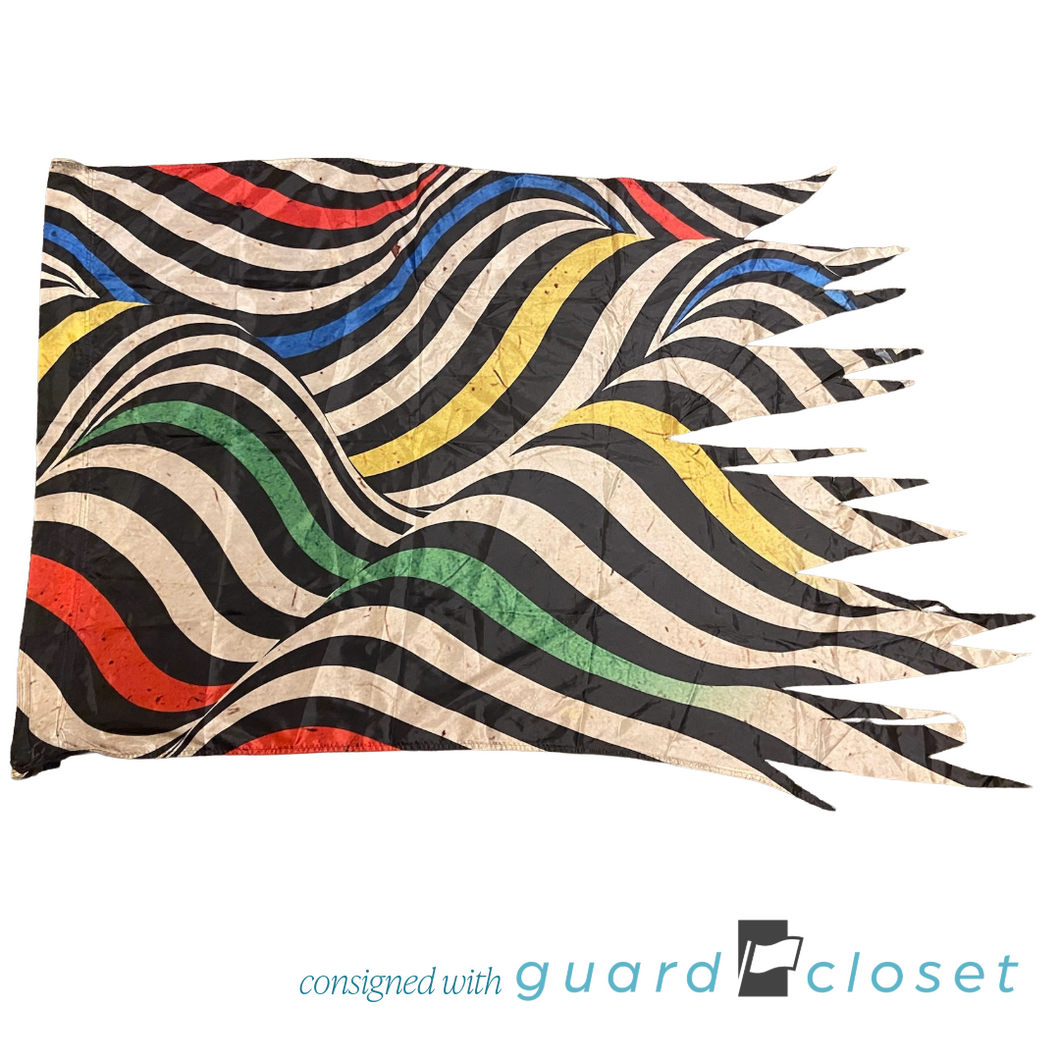 17 Black White Multi Color Waves Shredded Flags by Field & Floor FX