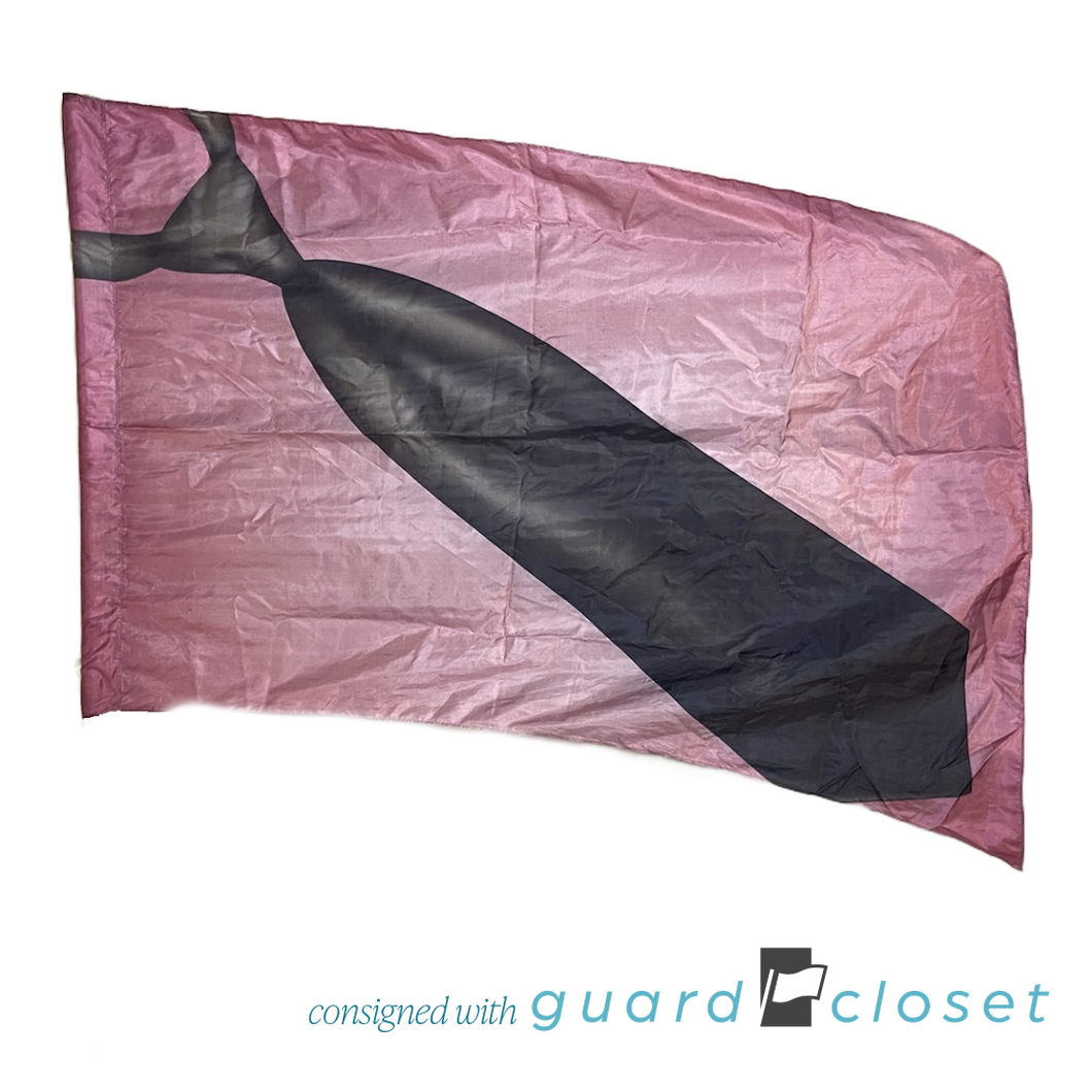 12 Pink With Black Tie Flags by WGT