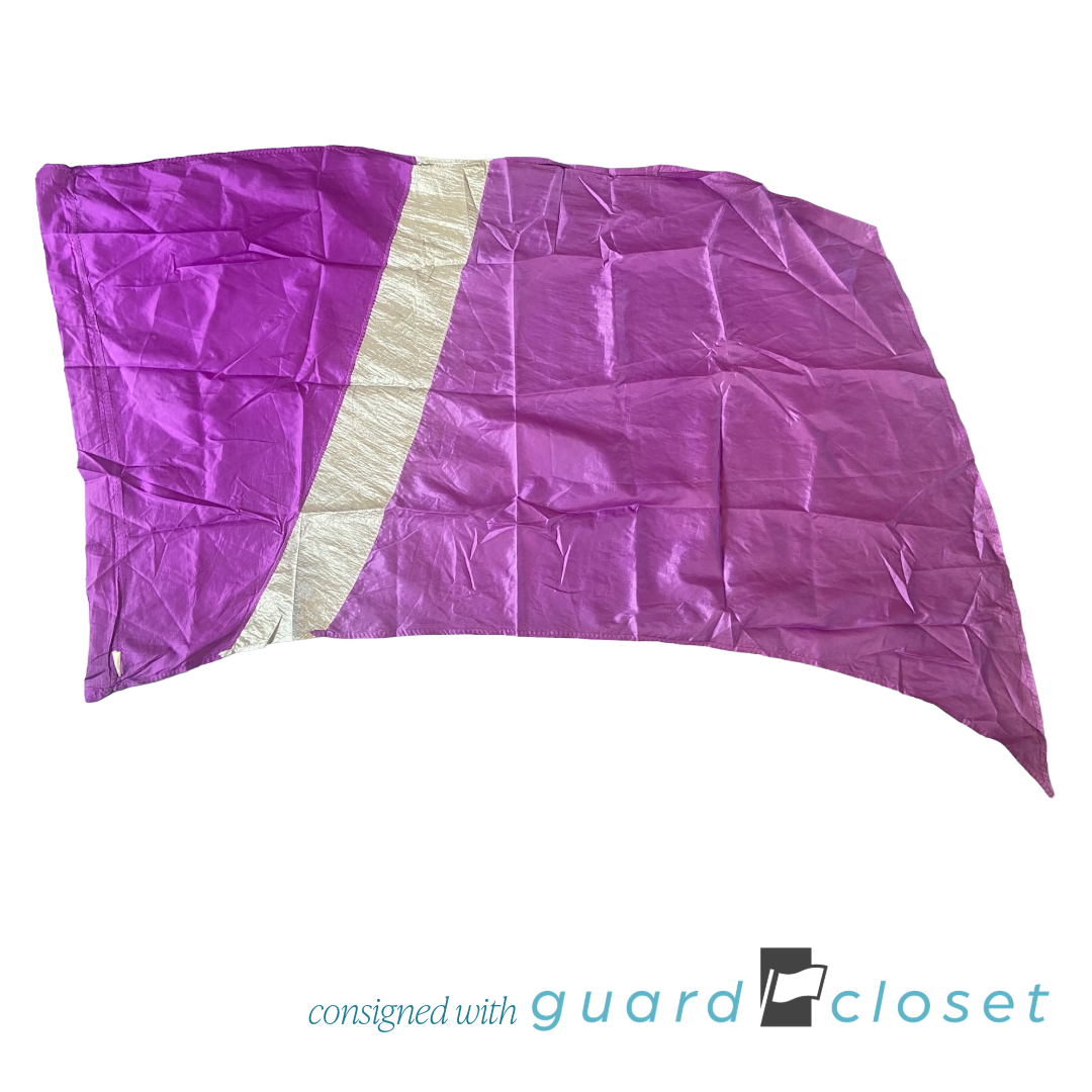 8 Purple Silver Flags by Director's Showcase