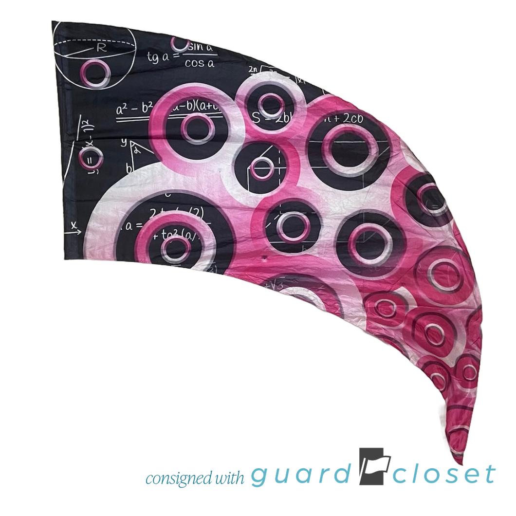 11 Hot Pink Circle Math Equation Swing Flags