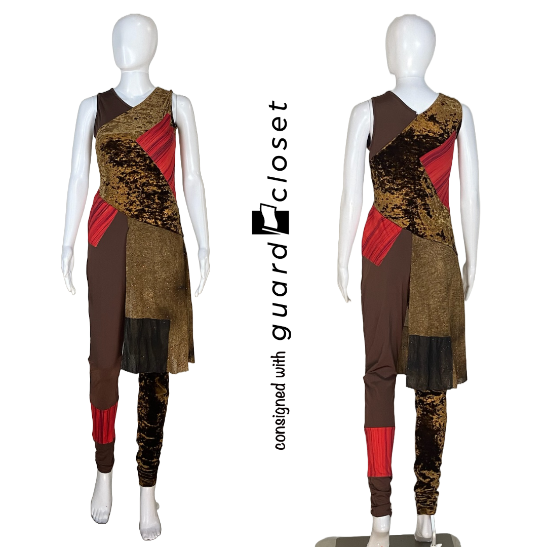 20 Brown Red Black Sleeveless Unitards  by Dance Sophisticates