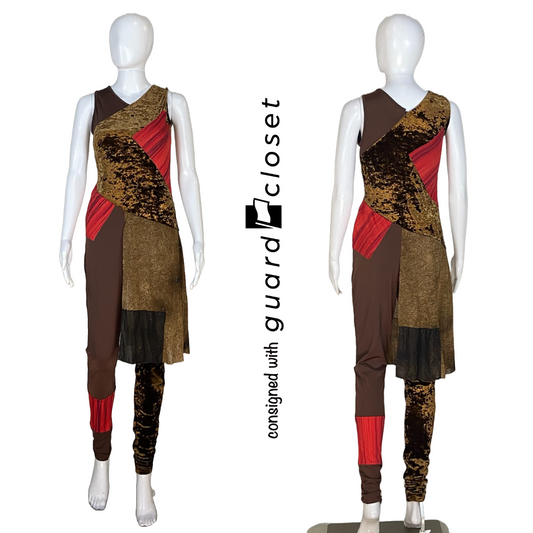 20 Brown Red Black Sleeveless Unitards  by Dance Sophisticates