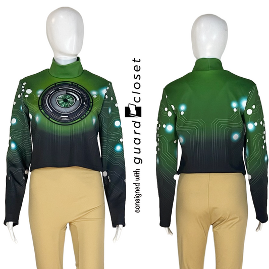 53 Green Black AI Tech Robot Performance Tops by Showday