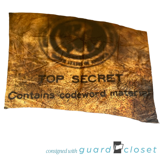 9 Brown Gold Top Secret Flags