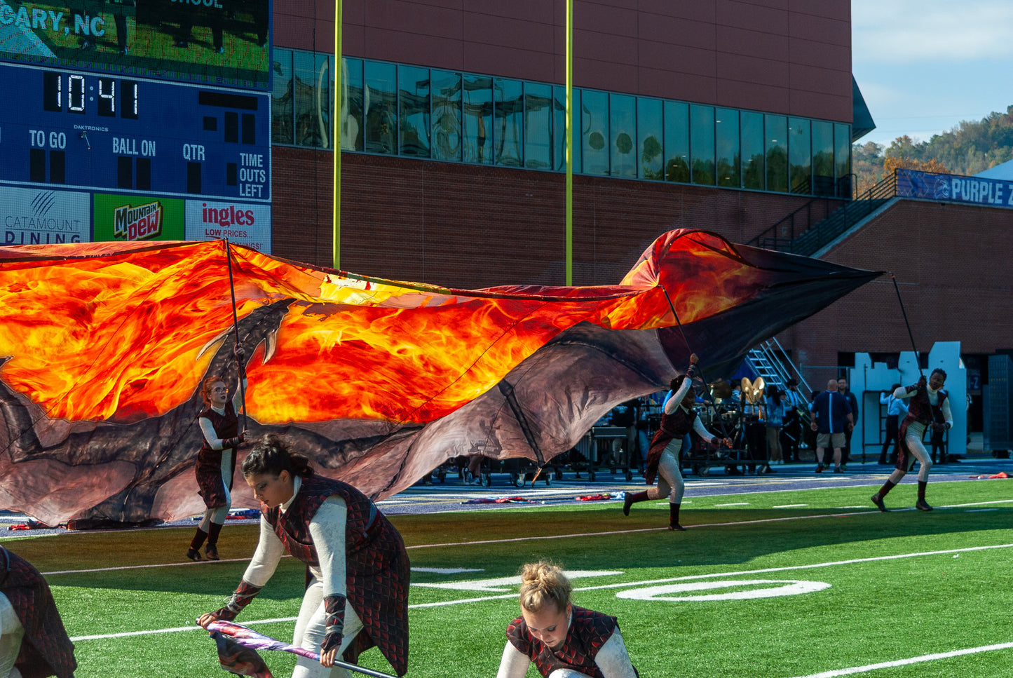 1 Orange Red Black Dragon Flyover
