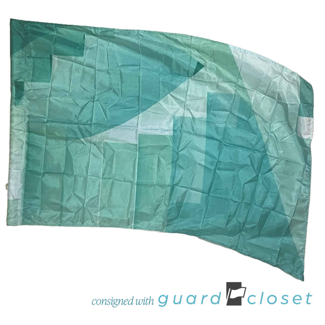 7 Mint Green Abstract Geometric Flags by Prop Vinyls