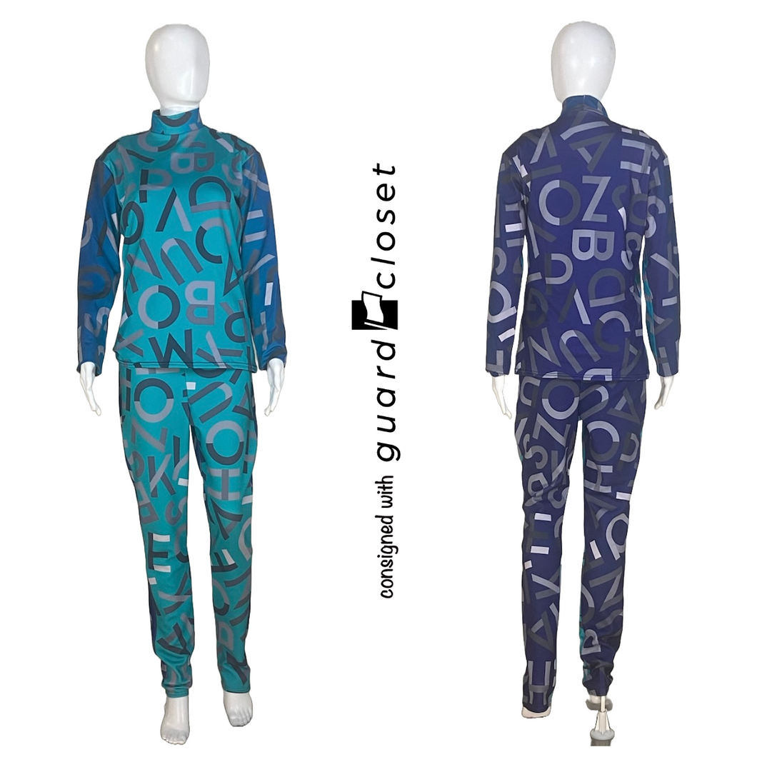 25 Teal Indigo Assorted Letters Bibs & Tops by Digital Performance Gear