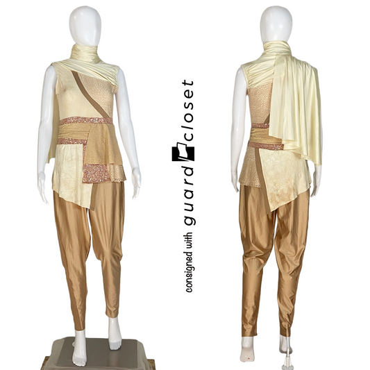 71 Beige Neutral Tone Sleeveless Unitards by Creative Costuming & Designs