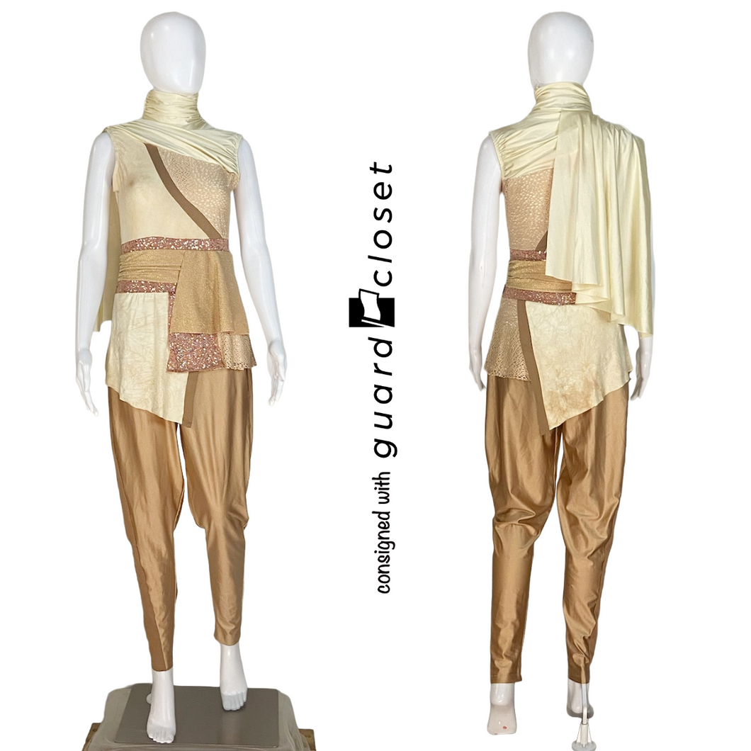 71 Beige Neutral Tone Sleeveless Unitards by Creative Costuming & Designs