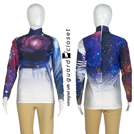 75 Purple Blue Astronaut Space Galaxy Performance Tops by McCormicks