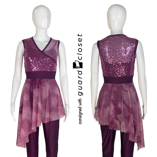 7 Fuchsia Sleeveless Capri Skirted Unitards - Sangria 61038 Deep Love by A Wish Come True