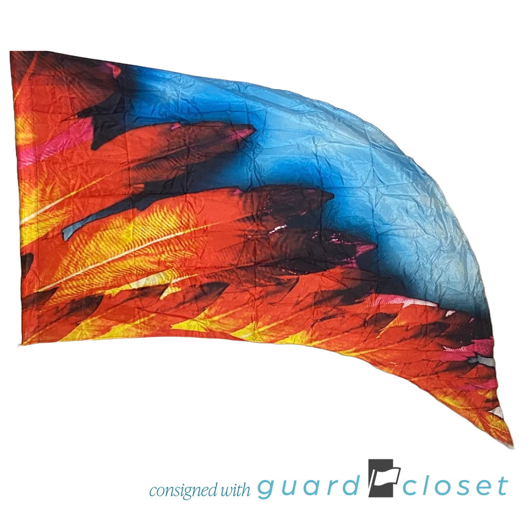 84 Orange Red Feather Flags by Field & Floor FX